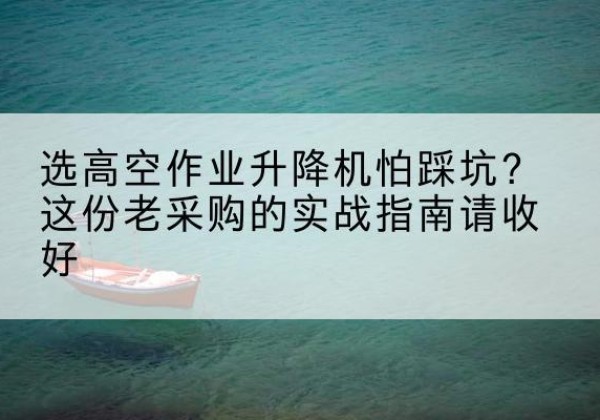 栾川高空作业升降机厂家推荐-选高空作业升降机怕踩坑？这份老采购的实战指南请收好